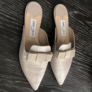 Jimmy Choo Slide on flats in a beautiful champagne color